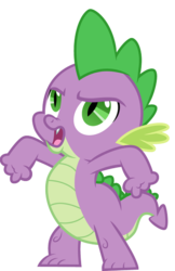 Size: 369x569 | Tagged: safe, artist:cloudy glow, spike, dragon, g4, the times they are a changeling, 'a changeling can change', a changeling can change, male, open mouth, serious, serious face, simple background, singing, solo, song, transparent background, vector