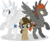 Size: 1848x1519 | Tagged: safe, artist:tassji-s, alicorn, angel pony, demon pony, earth pony, pony, adam young (good omens), anthony j. crowley, aziraphale, crossover, good omens, simple background, transparent background, vector