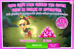 Size: 1031x680 | Tagged: safe, gameloft, applejack, pony, g4, advertisement, costs real money, introduction card, pirate, pirate applejack, sale
