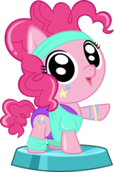 Size: 2303x3477 | Tagged: safe, artist:phucknuckl, budge studios, pinkie pie, earth pony, pony, g4, my little pony pocket ponies, 80s, cute, diapinkes, female, high res, mare, retro, simple background, solo, transparent background