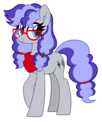 Size: 820x974 | Tagged: safe, artist:sonnatora, oc, oc only, oc:cinnabyte, earth pony, pony, 2020 community collab, derpibooru community collaboration, bandana, dork, earth pony oc, female, glasses, looking at you, mare, neckerchief, pigtails, simple background, solo, transparent background