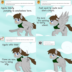 Size: 2002x2002 | Tagged: safe, artist:phoenixswift, oc, oc only, oc:fuselight, pegasus, pony, ask fuselight, ask, flying, high res, male, stallion, tumblr
