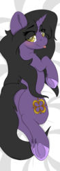 Size: 672x1920 | Tagged: safe, artist:spoopygander, oc, oc only, oc:rivibaes, pony, unicorn, :p, blushing, body pillow, body pillow design, butt, dock, female, plot, solo, tongue out, tumblr upload, underhoof