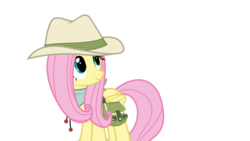 Size: 1920x1080 | Tagged: safe, artist:canon-lb, fluttershy, pegasus, pony, g4, .svg available, clothes, female, hat, looking up, saddle bag, scarf, simple background, solo, svg, transparent background, vector