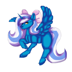 Size: 1024x1028 | Tagged: safe, artist:orchidcrystal, oc, oc:fleurbelle, alicorn, pony, :p, adorabelle, alicorn oc, bow, cute, female, hair bow, mare, ocbetes, tongue out, yellow eyes