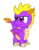 Size: 517x658 | Tagged: safe, artist:starryoak, dragon, crossover, parent:spike, parent:topaz star, simple background, smiling, smirk, spyro the dragon, spyro the dragon (series), transparent background