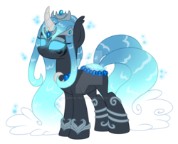 Size: 1024x832 | Tagged: safe, artist:crystal-tranquility, oc, oc only, oc:elune, original species, pond pony, pony, deviantart watermark, female, mare, obtrusive watermark, simple background, solo, transparent background, watermark