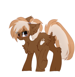 Size: 1124x1158 | Tagged: safe, artist:php146, oc, oc only, pony, butt, butt fluff, chest fluff, dock, ear fluff, female, glasses, hairband, looking back, plot, solo, underhoof, ych result