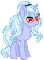 Size: 742x1012 | Tagged: safe, artist:fantarianna, sugarcoat, pony, unicorn, equestria girls, g4, bedroom eyes, cute, equestria girls ponified, female, glasses, heart eyes, looking at you, mare, ponified, simple background, smiling, solo, sugarcute, transparent background, wingding eyes