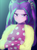 Size: 751x1002 | Tagged: safe, artist:amazingpuffhair, aria blaze, equestria girls, equestria girls series, find the magic, g4, spoiler:eqg series (season 2), clothes, crossed arms, female, looking at you, mood, pigtails, polka dots, resting bitch face, solo, twintails, unamused