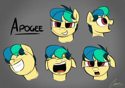 Size: 2833x2001 | Tagged: safe, artist:oinktweetstudios, oc, oc only, oc:apogee, pegasus, pony, big grin, emotions, expressions, eyes closed, female, filly, floppy ears, grin, high res, open mouth, smiling, solo