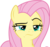 Size: 6550x6187 | Tagged: safe, artist:twilirity, angel bunny, fluttershy, pegasus, pony, g4, my little pony: friendship is magic, she talks to angel, .svg available, absurd resolution, angel bunny is not amused, body swap, close-up, female, frown, lidded eyes, looking at you, mare, raised eyebrow, simple background, solo, transparent background, unamused, vector