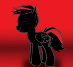Size: 1440x1320 | Tagged: safe, artist:agkandphotomaker2000, oc, oc:arnold the pony, pegasus, pony, animated, gif, happy, jumping, red and black mane, red and black oc