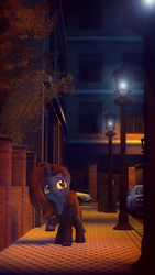 Size: 1080x1920 | Tagged: safe, artist:clar3, oc, oc only, pony, 3d, female, solo, source filmmaker, street