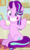 Size: 301x497 | Tagged: safe, screencap, starlight glimmer, pony, unicorn, a horse shoe-in, g4, adorable face, cropped, cute, female, glimmerbetes, grin, mare, raised hoof, screaming internally, sitting, smiling, solo, starlight's office