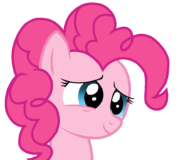 Size: 823x742 | Tagged: safe, artist:rainbow eevee, pinkie pie, earth pony, pony, baby cakes, g4, bust, cute, diapinkes, female, happy, simple background, smiling, solo, transparent background