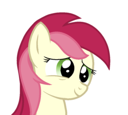 Size: 823x742 | Tagged: safe, artist:rainbow eevee, roseluck, earth pony, pony, g4, bust, cute, female, happy, rosabetes, show accurate, simple background, smiling, solo, transparent background