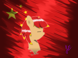 Size: 2048x1536 | Tagged: safe, artist:jerryenderby, oc, oc only, pony, china, nation ponies, people's republic of china, ponified, solo