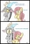 Size: 1306x1931 | Tagged: safe, artist:socksthemutt, discord, fluttershy, draconequus, pegasus, pony, g4, comic, cute, dialogue, discute, duo, duo male and female, female, male, shyabetes, traditional art