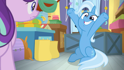 Size: 1920x1080 | Tagged: safe, screencap, starlight glimmer, trixie, pony, a horse shoe-in, g4