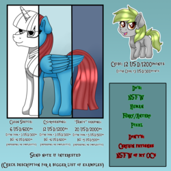 Size: 2000x2000 | Tagged: safe, artist:spokenmind93, oc, alicorn, pony, advertisement, alicorn oc, chibi, commission, commission info, commission prices, high res, simple background, sketch