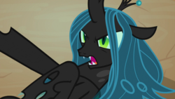 Size: 1920x1080 | Tagged: safe, screencap, queen chrysalis, changeling, changeling queen, frenemies (episode), g4, angry, female, solo