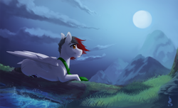 Size: 1768x1078 | Tagged: safe, artist:silentwulv, oc, oc only, pegasus, pony, commission, male, solo, stallion