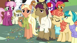Size: 1920x1080 | Tagged: safe, screencap, aunt holiday, auntie lofty, babs seed, cheerilee, chipcutter, mane allgood, mercury, snap shutter, starry eyes (character), twist, zippoorwhill, earth pony, pony, g4, the last crusade