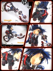 Size: 960x1280 | Tagged: safe, artist:lightningsilver-mana, earth pony, pony, g3, birth by sleep, craft, crossover, customized toy, disney, figure, figurine, hair styling, handmade, irl, keyblade, kingdom hearts, leather, metal, nightmare fuel, paint, painting, photo, ponified, sewing, toy, vanitas