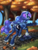 Size: 2400x3200 | Tagged: safe, artist:catd, artist:catdclassic, princess luna, alicorn, pony, g4, autumn, butt, constellation, female, forest, high res, leaves, looking at you, looking back, looking back at you, plot, rear view, reflection, solo, space, spill, spread wings, tree, wings