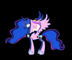 Size: 1461x1225 | Tagged: safe, artist:theunknowenone1, princess cadance, princess luna, alicorn, pony, g4, fusion