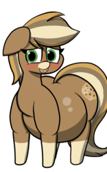 Size: 837x1342 | Tagged: safe, artist:cookie-pone, oc, oc only, oc:cookie crunch, earth pony, pony, belly, big belly, eating, fat, female, solo