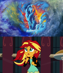 Size: 1868x2158 | Tagged: safe, artist:conthauberger, screencap, sunset shimmer, equestria girls, g4, my little pony equestria girls: friendship games, blouse, clothes, comparison, disney, heartwarming, jacket, leather, leather jacket, mufasa, the lion king
