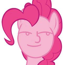Size: 432x432 | Tagged: safe, pinkie pie, earth pony, pony, g4, avatar, female, le lenny face, mare, meme, meme face, simple background, transparent background