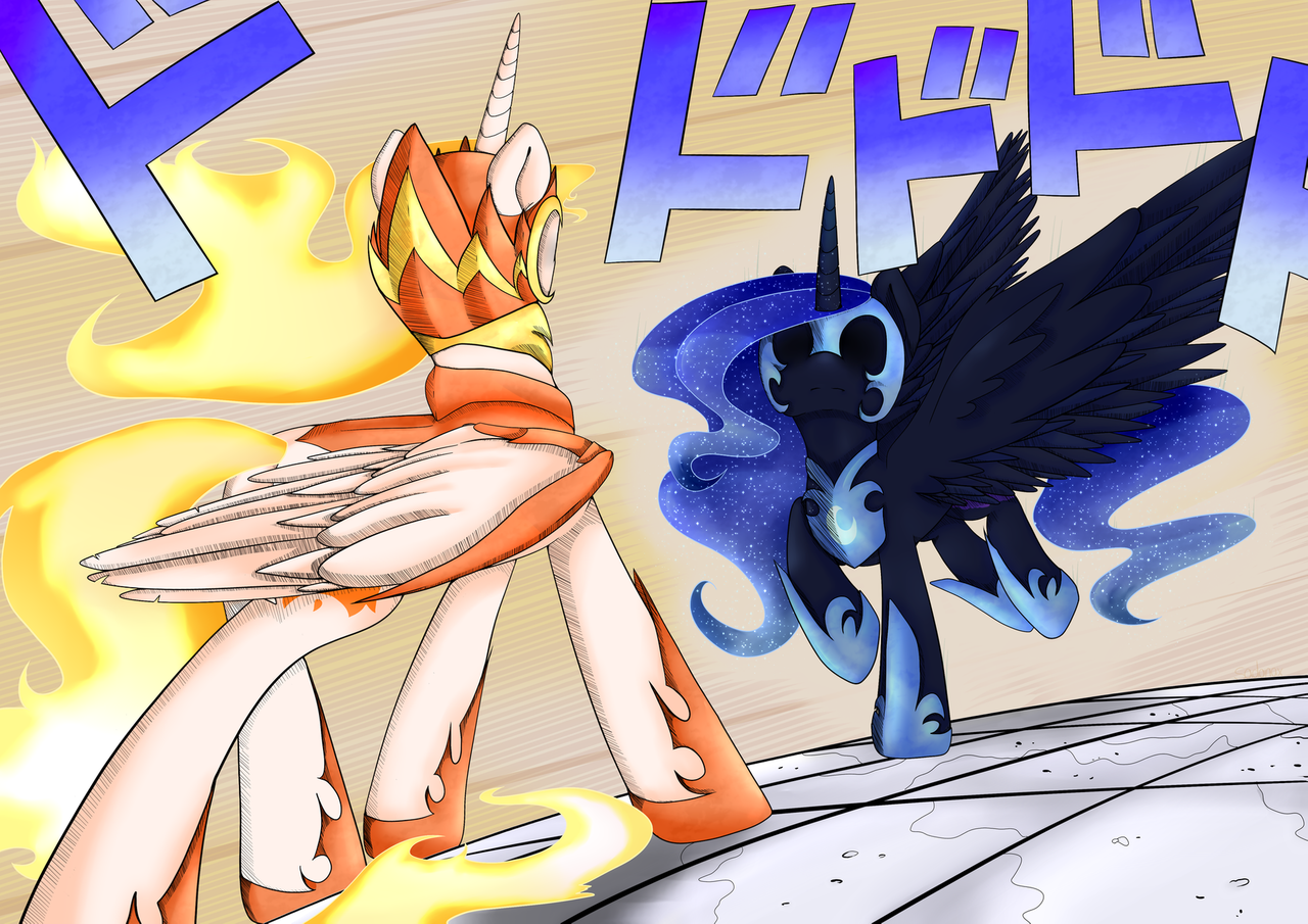 Mlp Menancing #2099138 - safe, artist:sadonax, daybreaker, nightmare moon, alicorn ...
