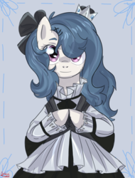 Size: 1600x2100 | Tagged: safe, artist:spiderfreedom2013, oc, oc only, pony, bow, clothes, crown, dress, gothic lolita, jewelry, lolita fashion, regalia