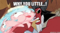 Size: 600x337 | Tagged: safe, edit, edited screencap, screencap, cozy glow, lord tirek, centaur, pegasus, pony, frenemies (episode), g4, abuse, cozy glow is best facemaker, cozybuse, female, filly, foal, for all this pain and torture i swear you'll pay, great moments in animation, male, memeful.com, nose piercing, nose ring, piercing, septum piercing, simpsons did it, the simpsons, why you little