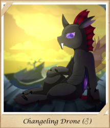 Size: 1000x1162 | Tagged: safe, artist:vavacung, pharynx, changeling, series:fantastic creatures of equestria, g4, male