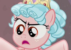 Size: 852x596 | Tagged: safe, screencap, cozy glow, pegasus, pony, frenemies (episode), g4, cozy glow is not amused, female, filly, foal, solo