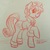 Size: 2448x2448 | Tagged: safe, artist:cadetredshirt, derpibooru exclusive, torque wrench, earth pony, pony, g4, rainbow roadtrip, blouse, bow, clothes, curly hair, female, hair bow, high res, looking at you, one eye closed, overalls, rolled up sleeves, sketch, solo, traditional art, wink