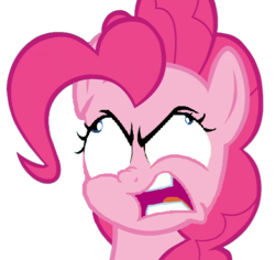 Size: 434x409 | Tagged: safe, edit, pinkie pie, earth pony, pony, g4, female, insanity, mare, open mouth, simple background, teeth, transparent background