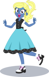 Size: 1314x2023 | Tagged: safe, anonymous artist, oc, oc only, oc:azure/sapphire, equestria girls, equestria girls specials, g4, my little pony equestria girls: better together, my little pony equestria girls: rollercoaster of friendship, 50's fashion, 50s, clothes, clothes swap, crossdressing, equestria girls-ified, femboy, male, poodle skirt, simple background, skirt, sockhop, solo, transparent background