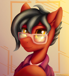 Size: 2055x2285 | Tagged: safe, artist:foxpit, oc, pony, clothes, glasses, high res, male, request