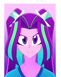 Size: 2448x3078 | Tagged: safe, artist:xan-gelx, aria blaze, equestria girls, g4, abstract background, bust, female, high res, looking at you, portrait, solo