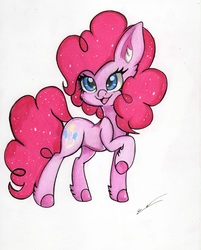 Size: 4895x6097 | Tagged: safe, artist:luxiwind, pinkie pie, earth pony, pony, g4, absurd resolution, female, solo, traditional art