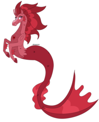 Size: 806x991 | Tagged: dead source, safe, artist:wubcakeva, oc, oc only, oc:mezma, siren, fangs, female, fins, fish tail, floating, gem, scales, simple background, siren gem, solo, transparent background