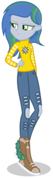 Size: 1426x4724 | Tagged: safe, artist:razorbladetheunicron, oc, oc only, oc:smokey whistle, human, lateverse, equestria girls, g4, alternate universe, annoyed, boots, clothes, cutie mark, equestria girls-ified, jeans, next generation, pants, parent:limestone pie, parent:soarin', parents:limin', ripped jeans, shoes, simple background, solo, sweater, transparent background