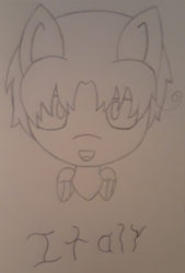 Size: 720x1067 | Tagged: safe, artist:lightning135, pegasus, pony, bust, hetalia, italy, ponified, smiling, solo, traditional art