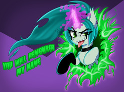 Size: 2700x2000 | Tagged: safe, artist:vale-bandicoot96, ghost, pony, clothes, crossover, danny phantom, ember mclain, female, high res, ponified, smiling, solo