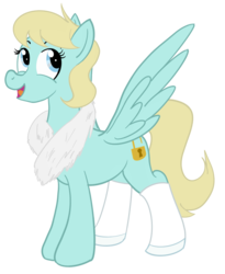 Size: 900x1100 | Tagged: safe, artist:sixes&sevens, pegasus, pony, boots, boots on hooves, doctor who, feather boa, female, jo grant, ponified, shoes, simple background, solo, spread wings, transparent background, wings